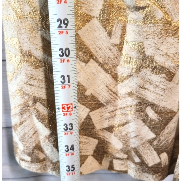 Alberto Makali Women's Cocktail Dress Size 4 Metallic Gold Sash Spaghetti Straps - Picture 13 of 15